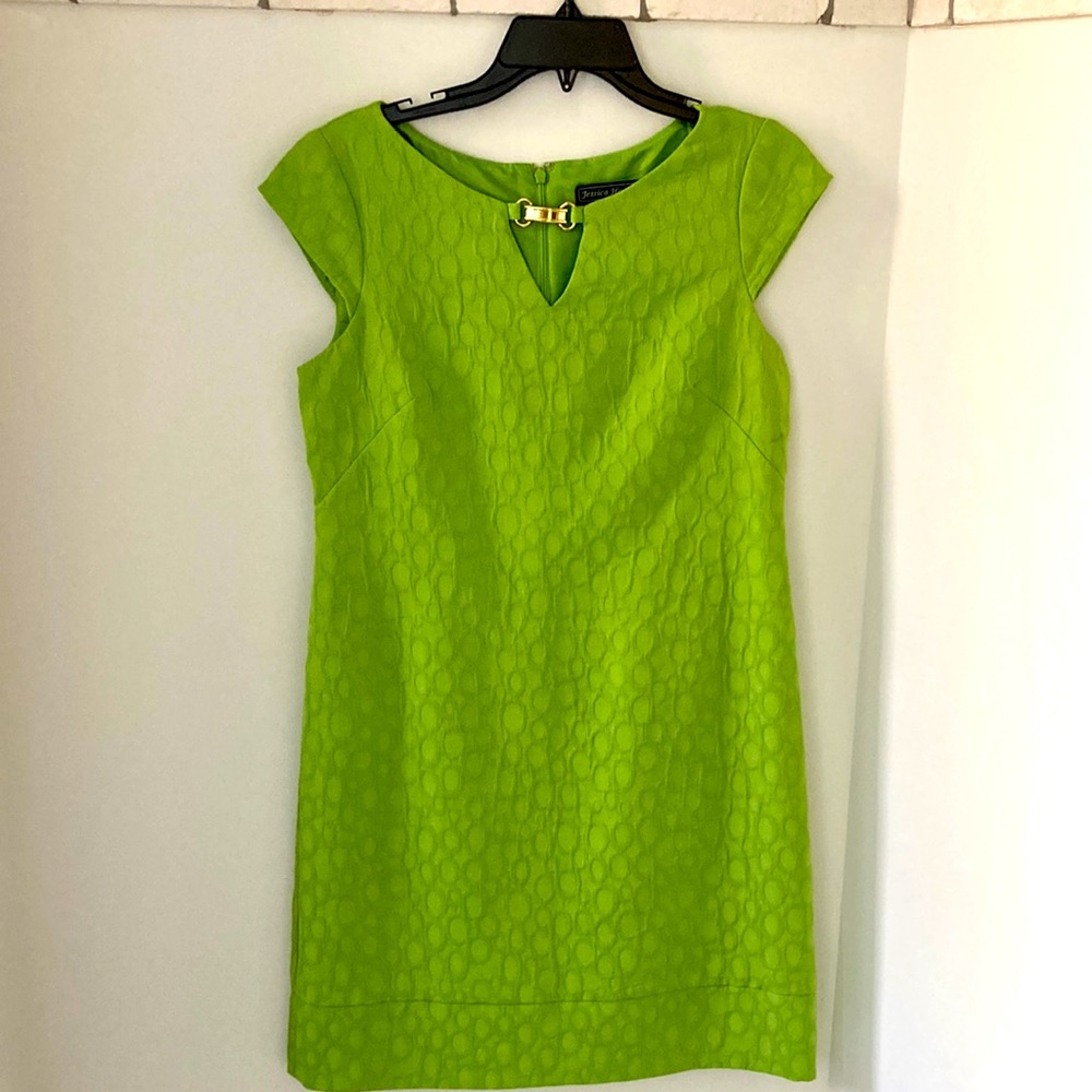 Jessica Howard Lime Green cap sleeve dress size 6 women’s Spring Dress